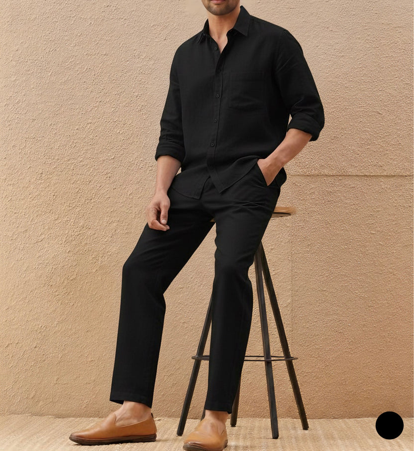 Most Breathable Shirt & Bottom Set Of Linen, Luxury Pastels Color And Style